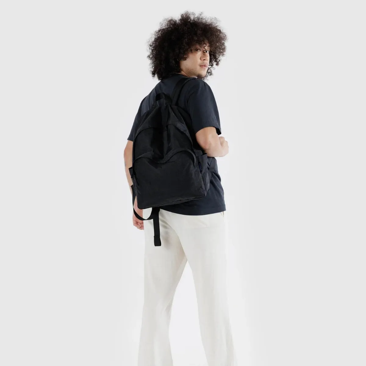 Baggu Large Nylon Backpack in Black