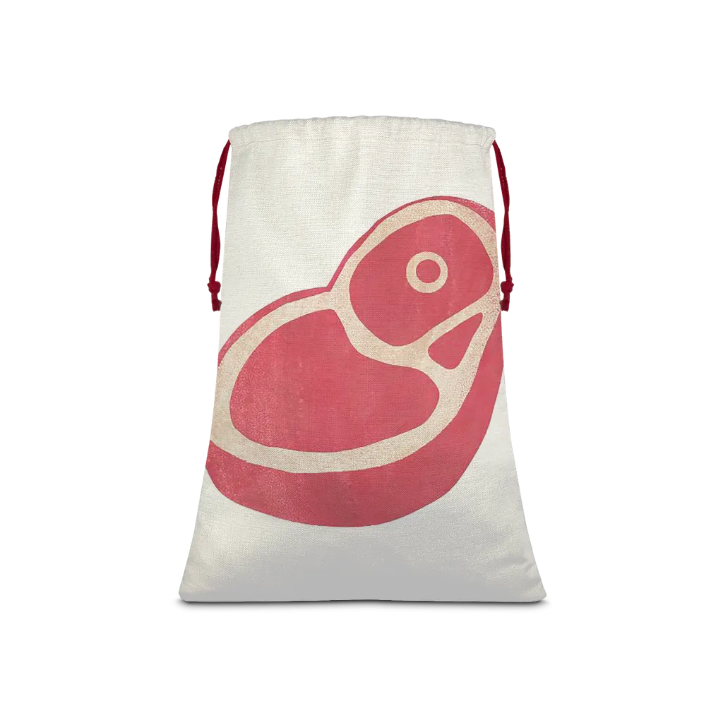 Beef Sublimation Linen Drawstring Sack