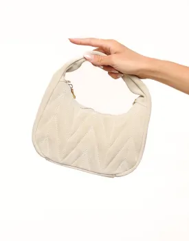 Beige Suede Kleine Gedetailleerde - Tas