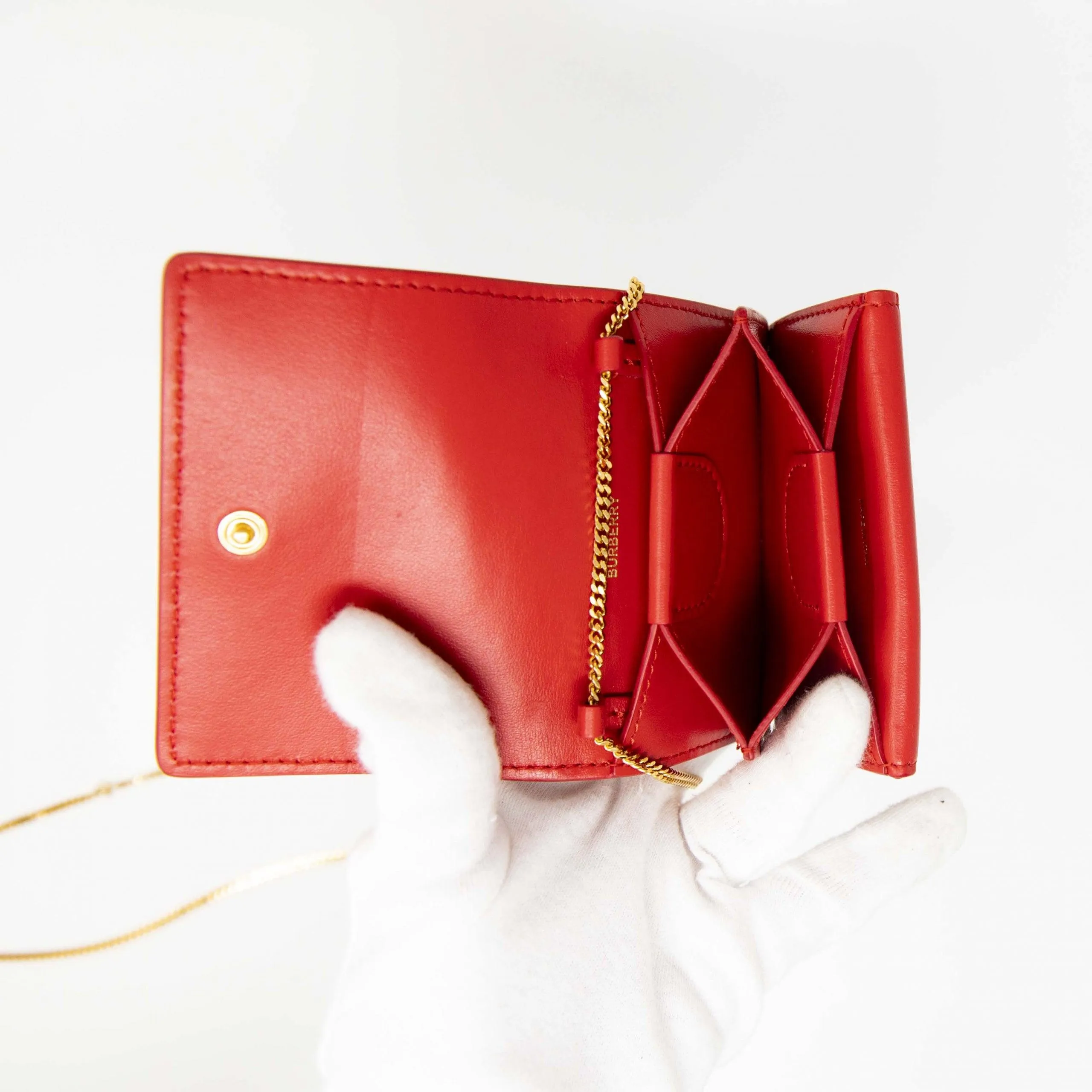 Burberry Red Card Holder On Chain
