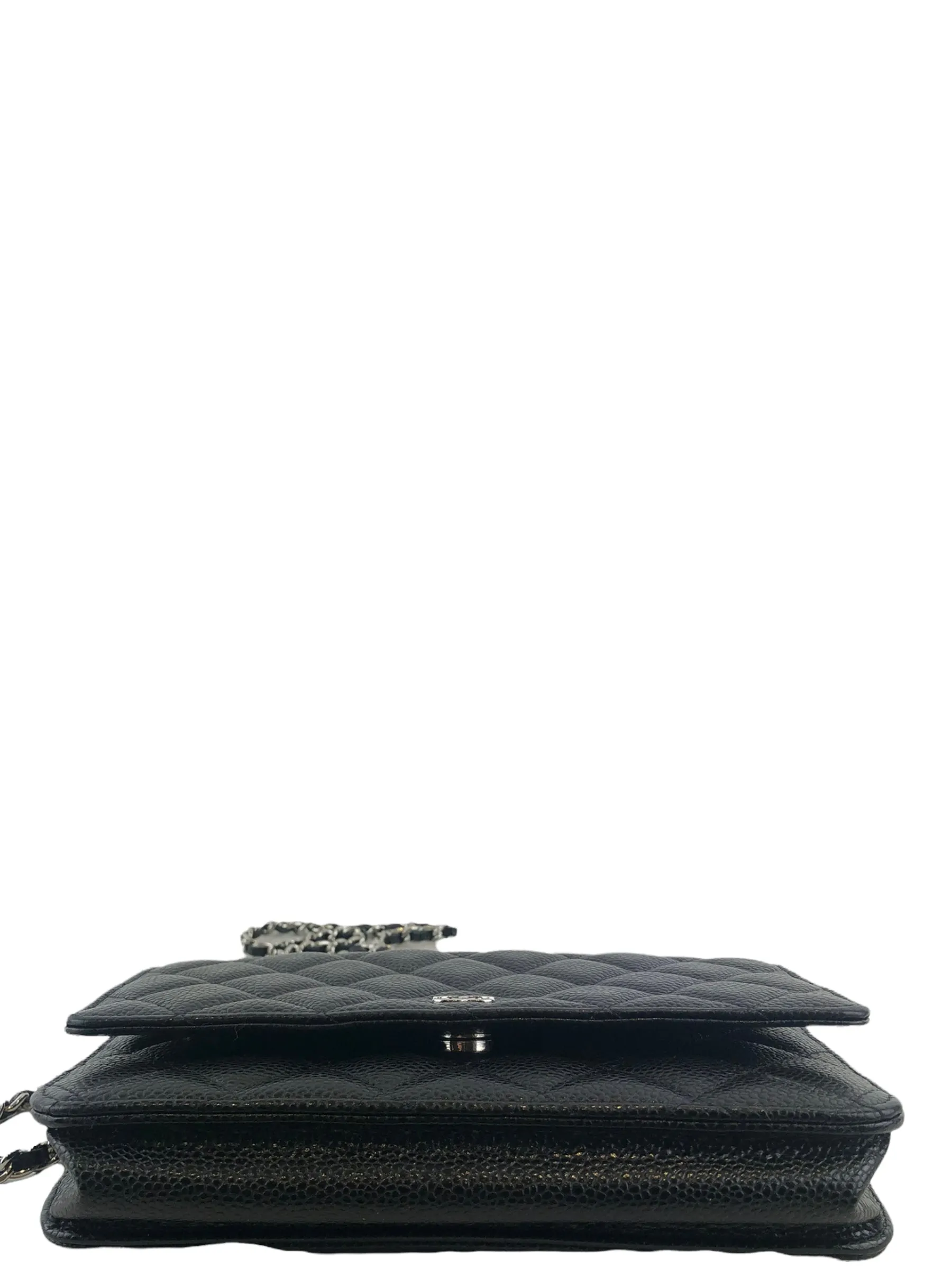 Chanel Black Caviar Leather Wallet on Chain