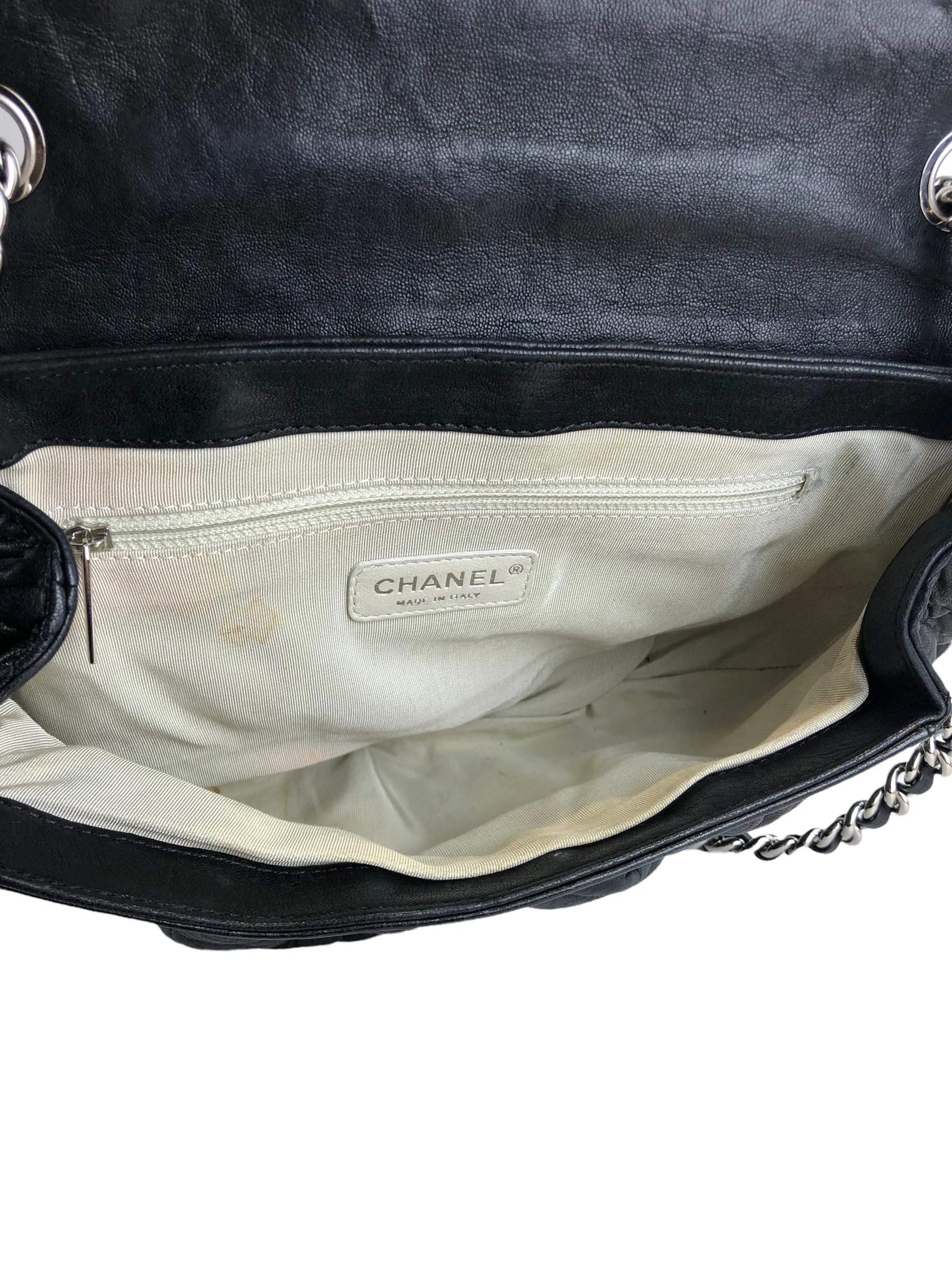 Chanel Black Leather Chain Flap Crossbody