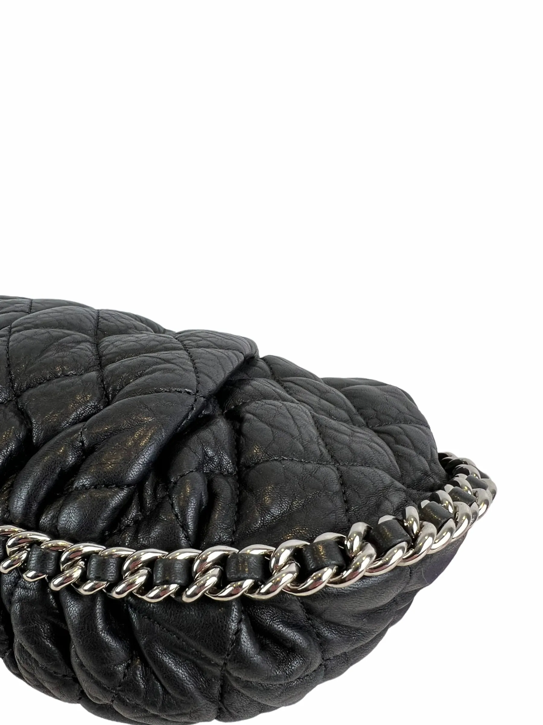 Chanel Black Leather Chain Flap Crossbody