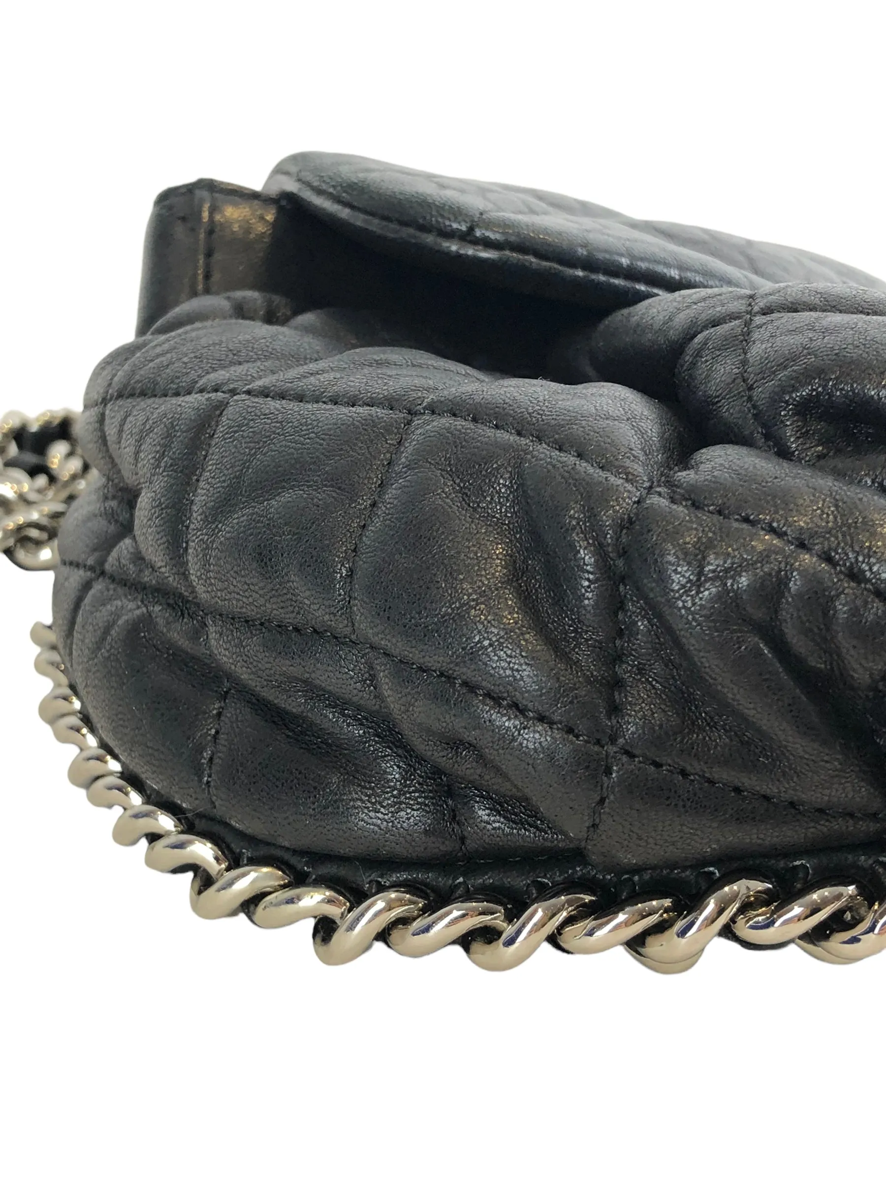 Chanel Black Leather Chain Flap Crossbody