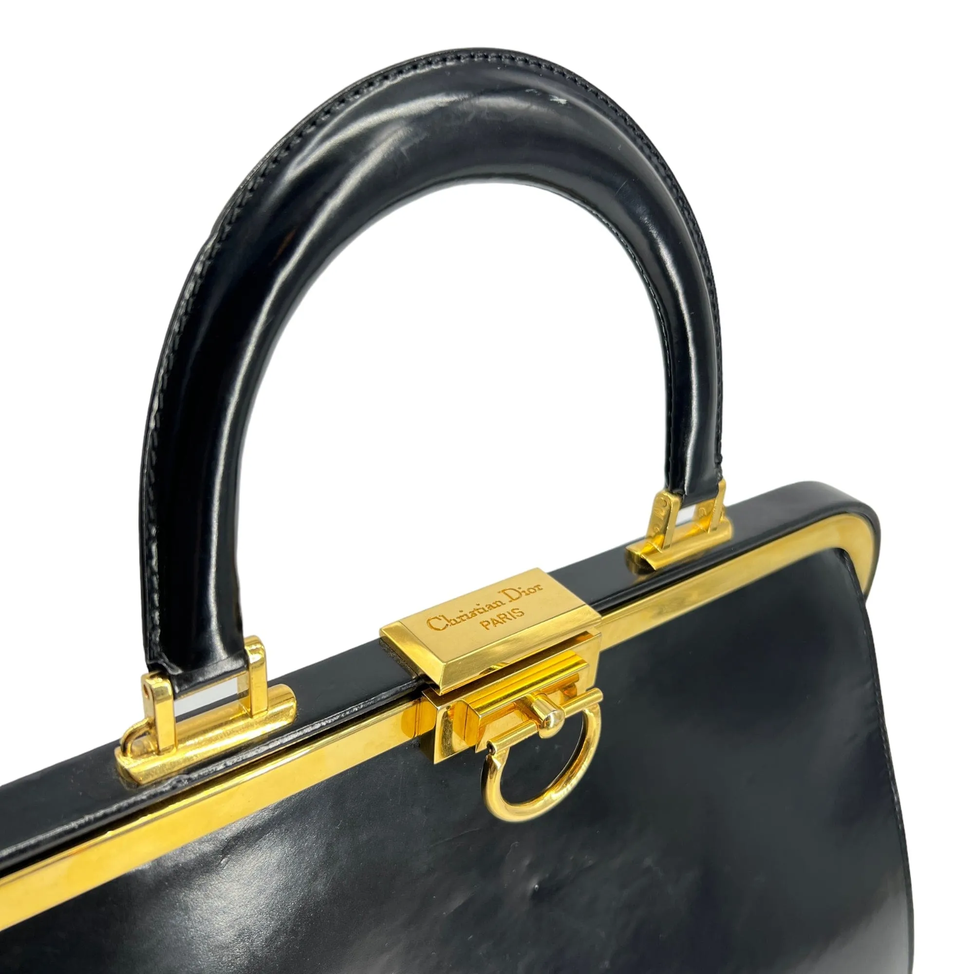 CHRISTIAN DIOR Vintage 2-Way Handle Bag - Black