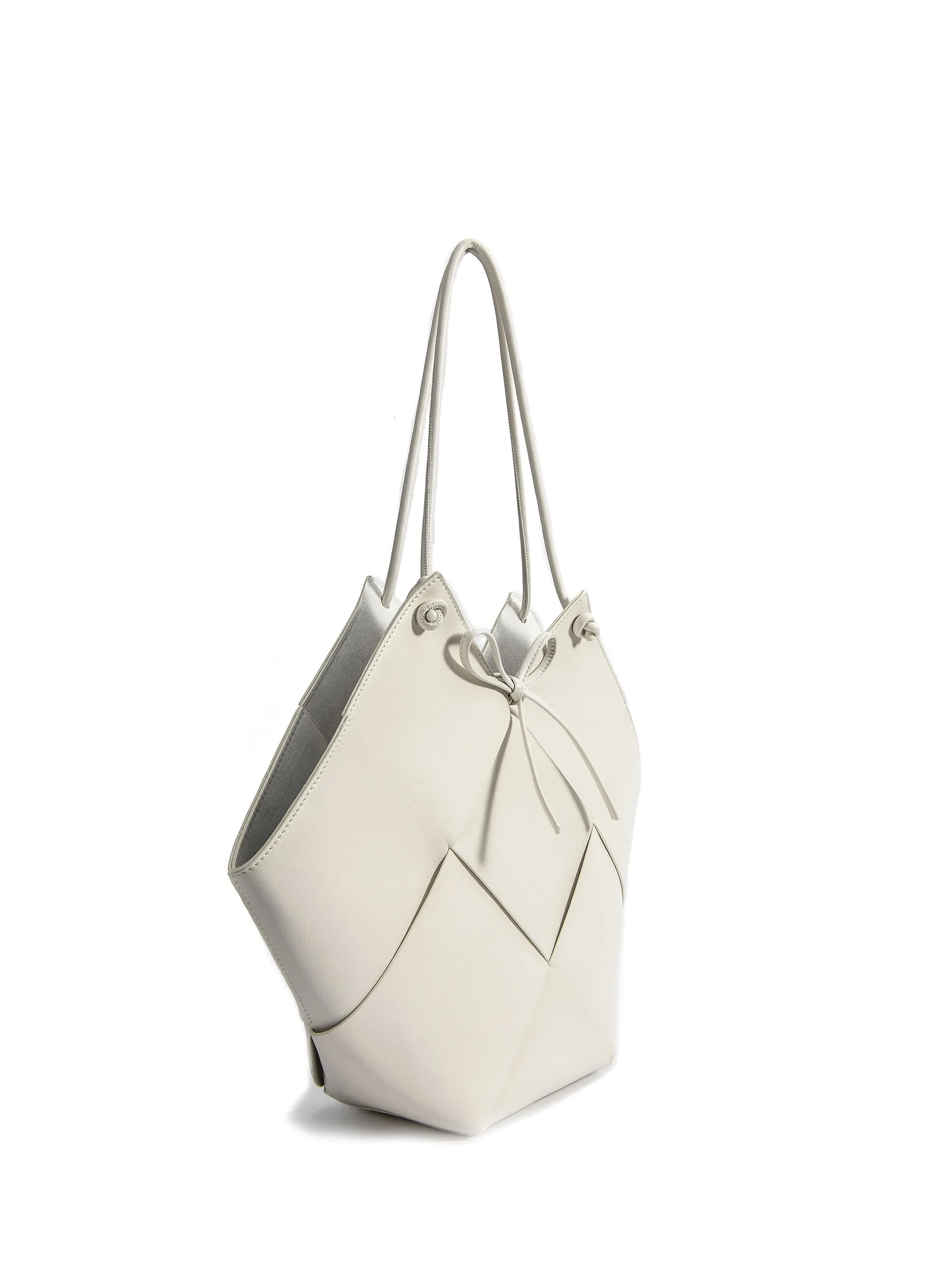 Contexture Leather Bag, Off White