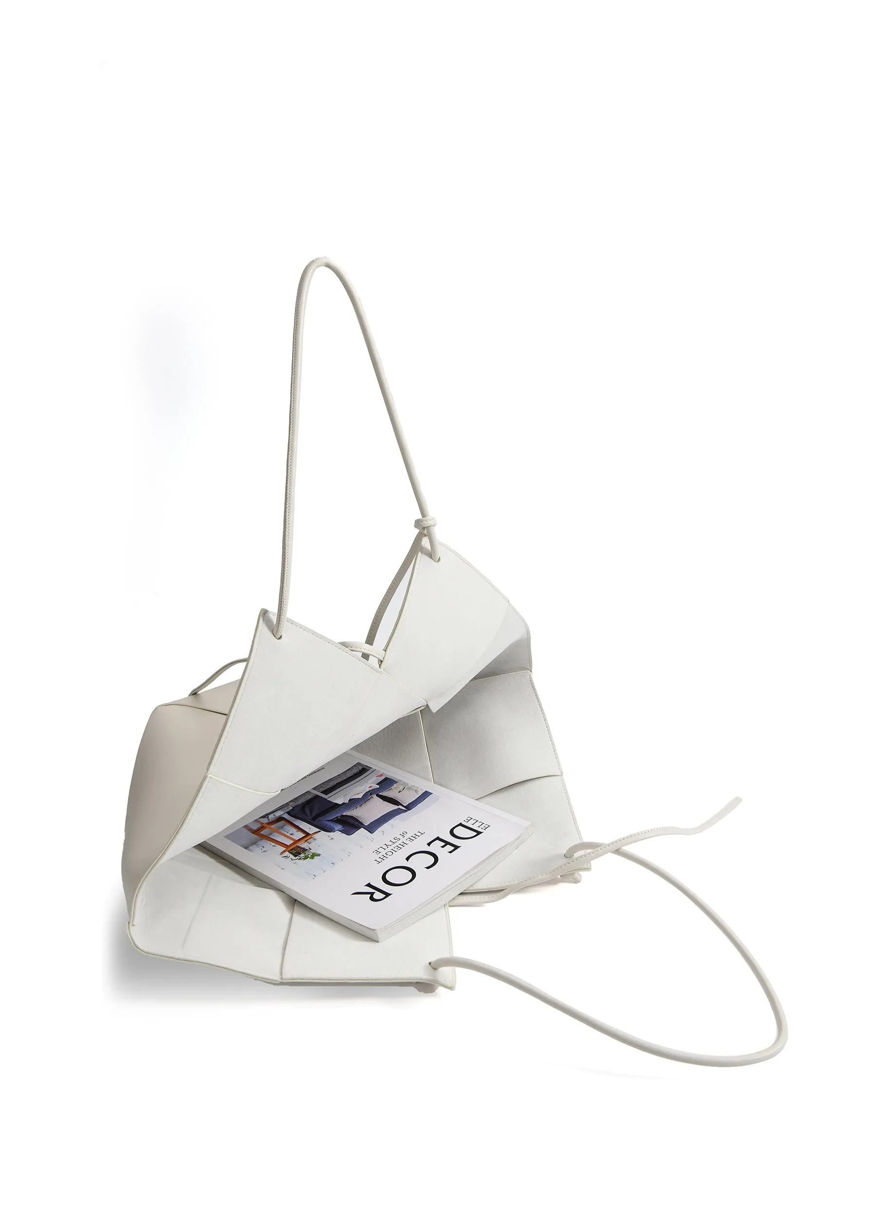 Contexture Leather Bag, Off White