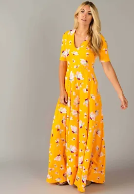 Essential Maxi Dress Baby Suede Falling Iris Gold