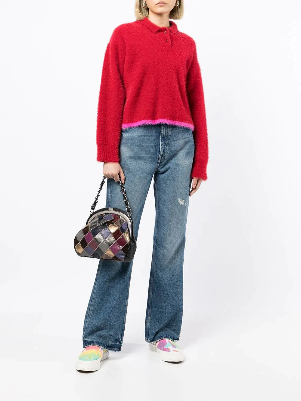 Leather Patchwork Handbag