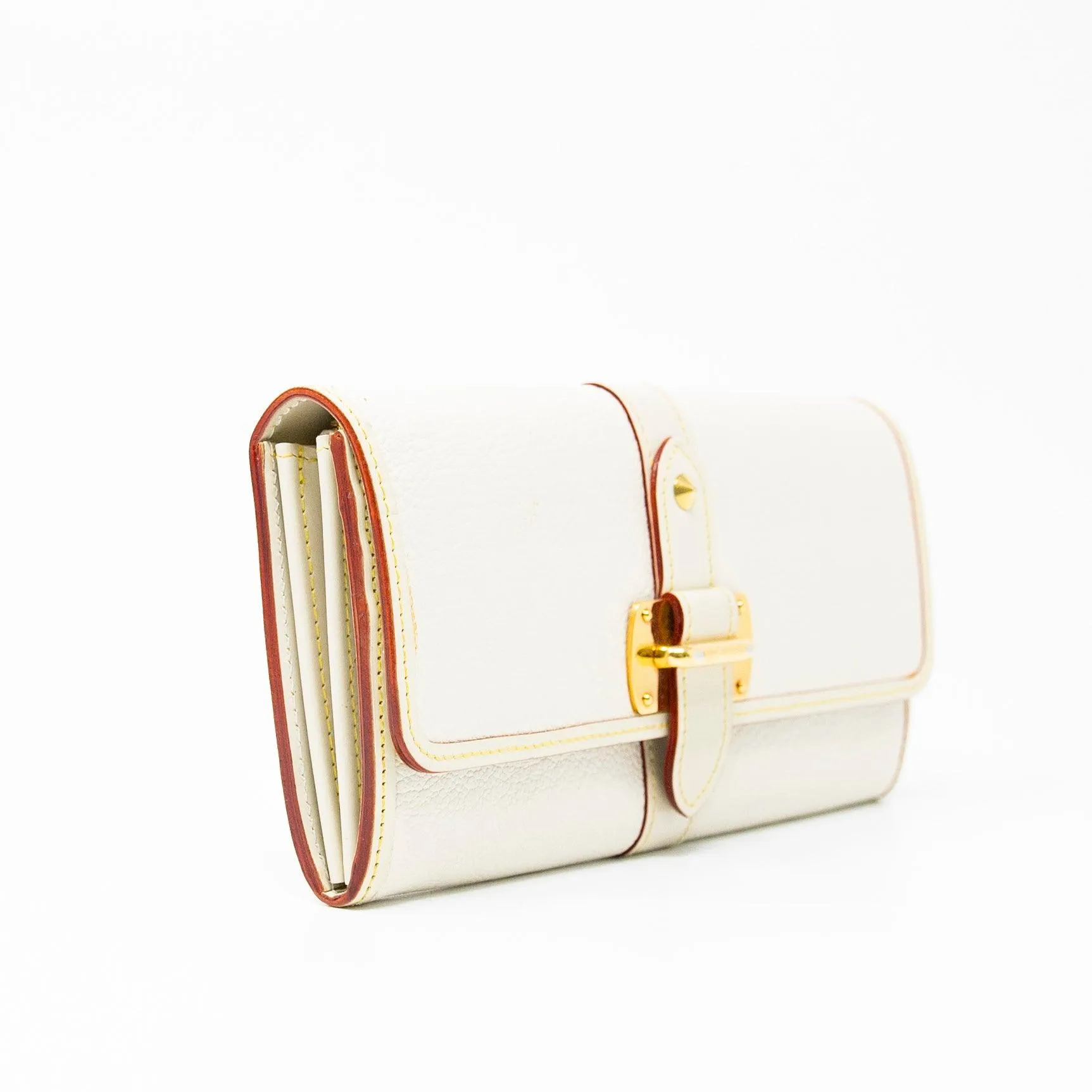 Louis Vuitton White Favori Suhali Continental Wallet