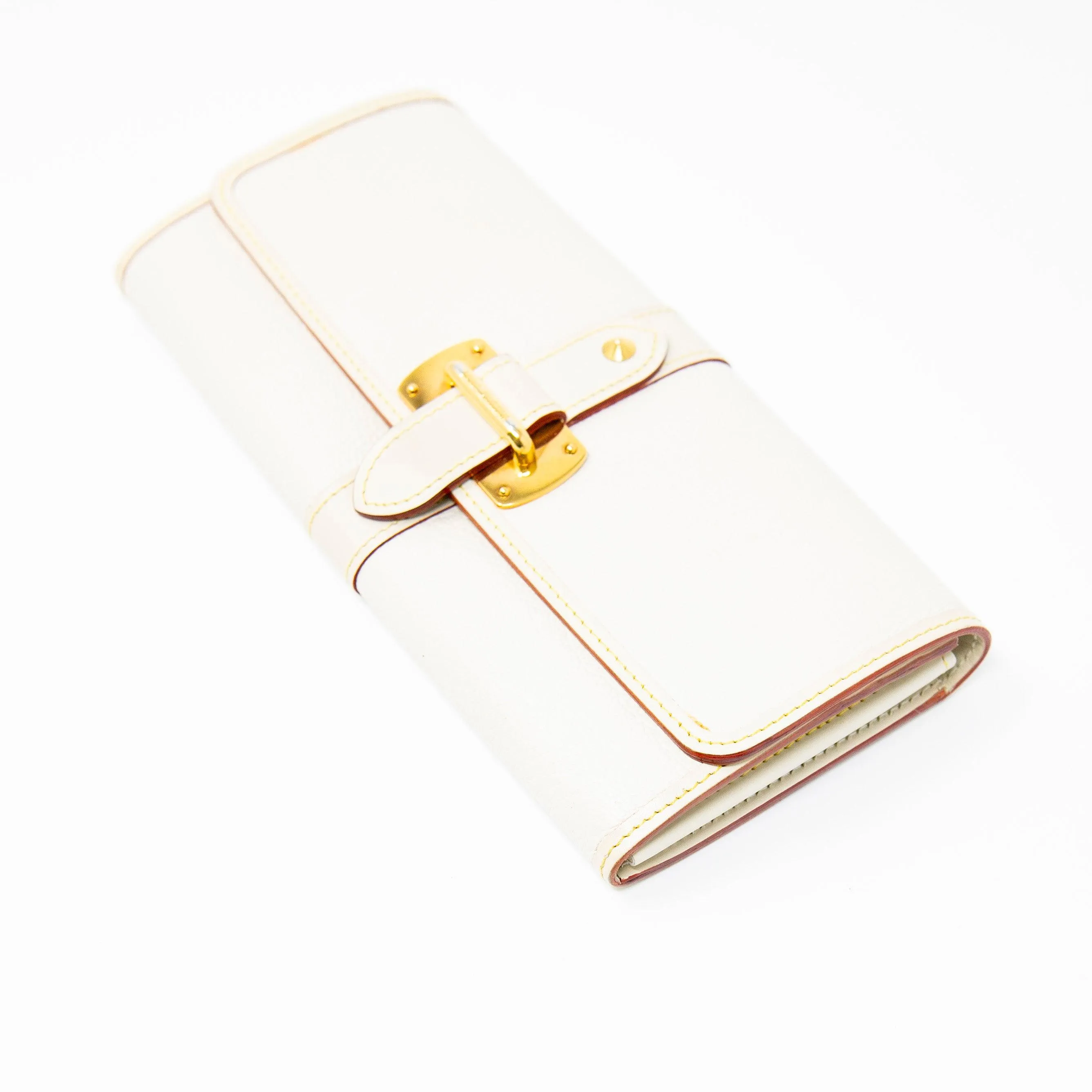 Louis Vuitton White Favori Suhali Continental Wallet