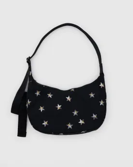 Medium Nylon Crescent Bag - Stars