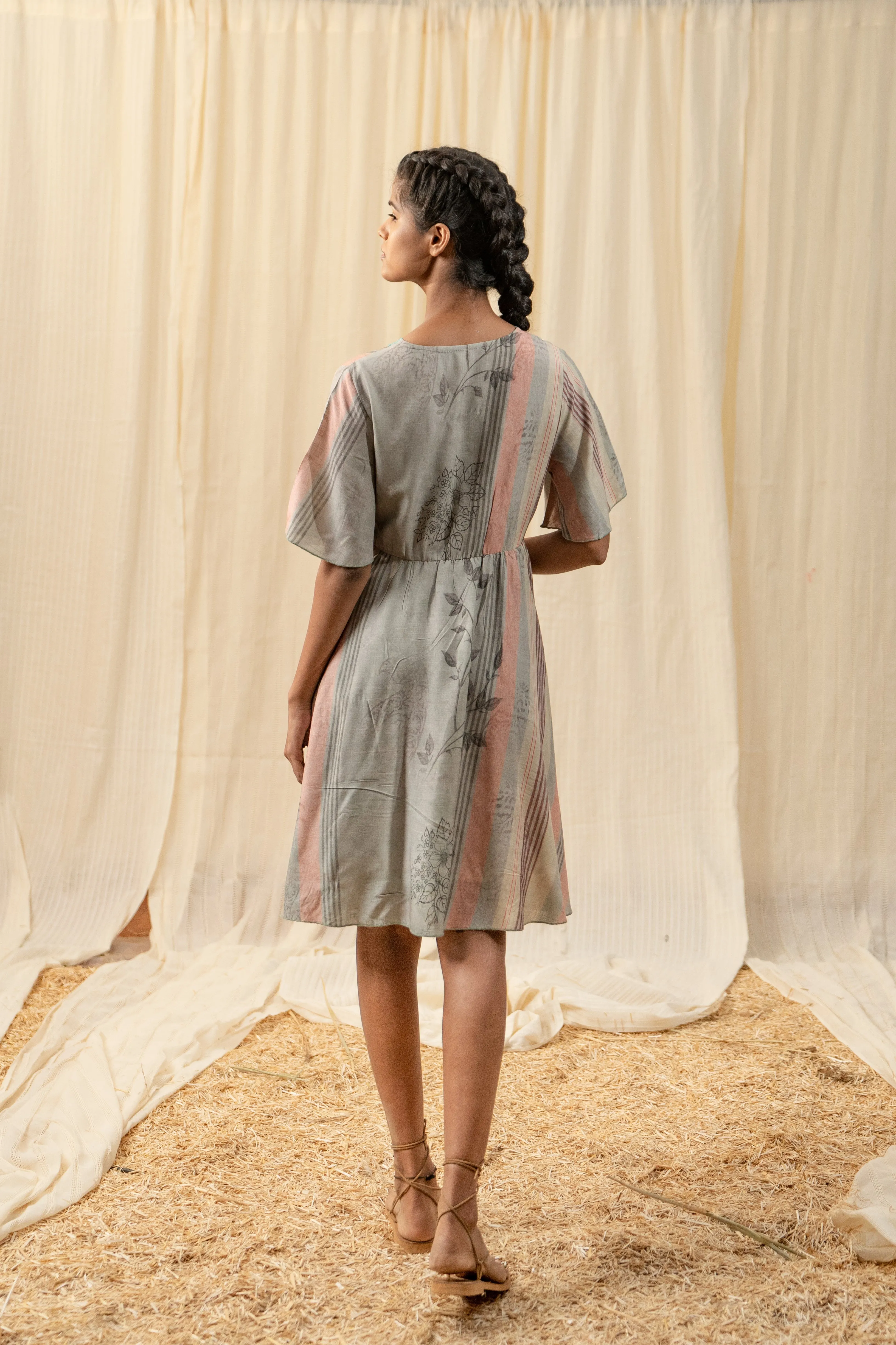 Oriental Striped Dress