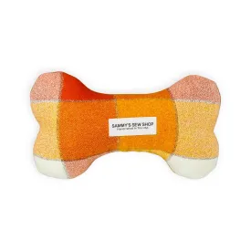 Pumpkin Check Flannel Squeaky Toy