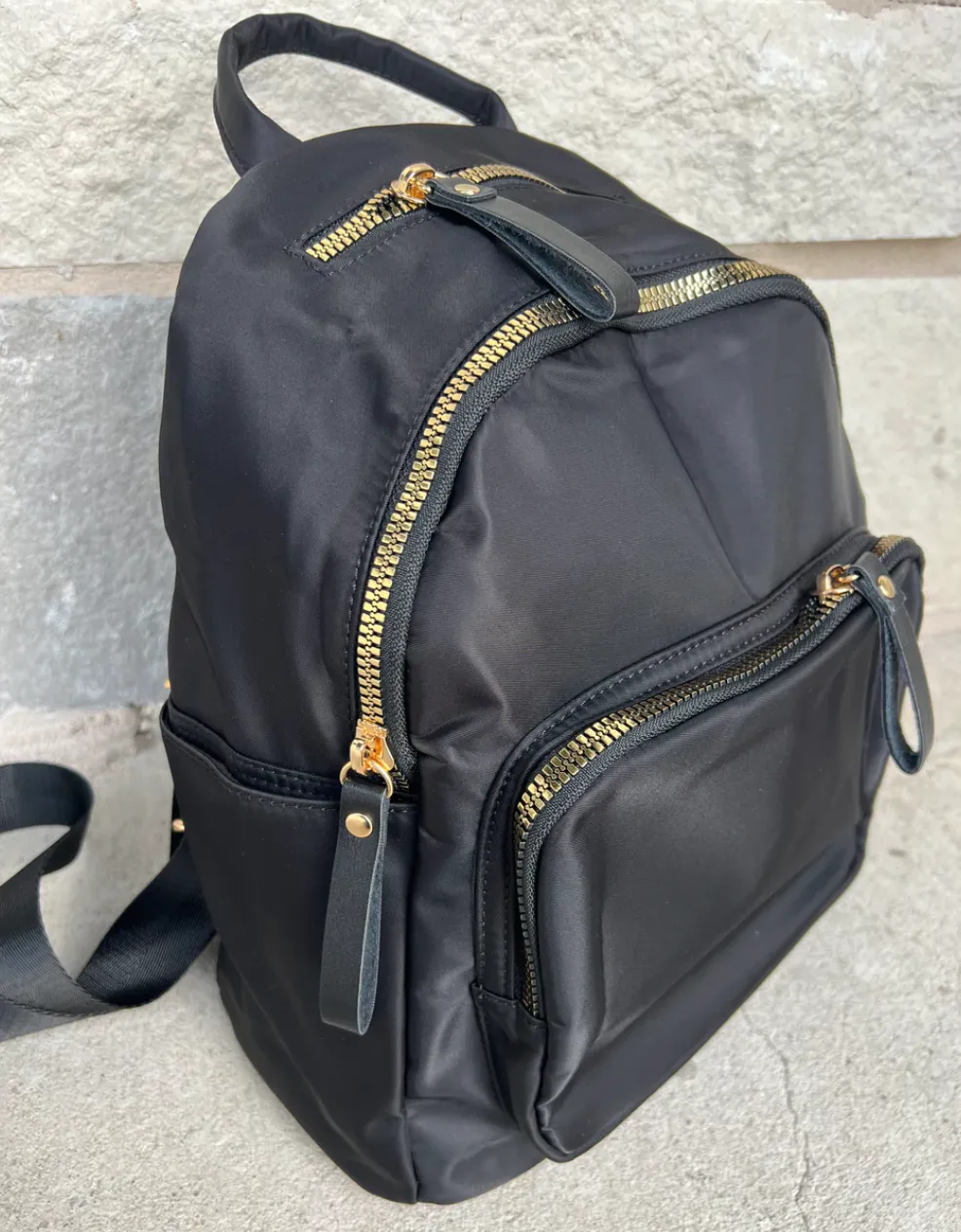 Savvy Mom Backpack in Black Nylon
