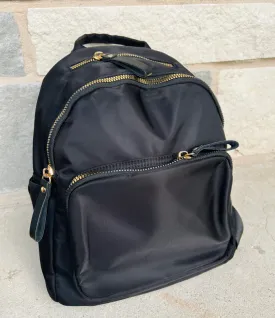 Savvy Mom Backpack in Black Nylon