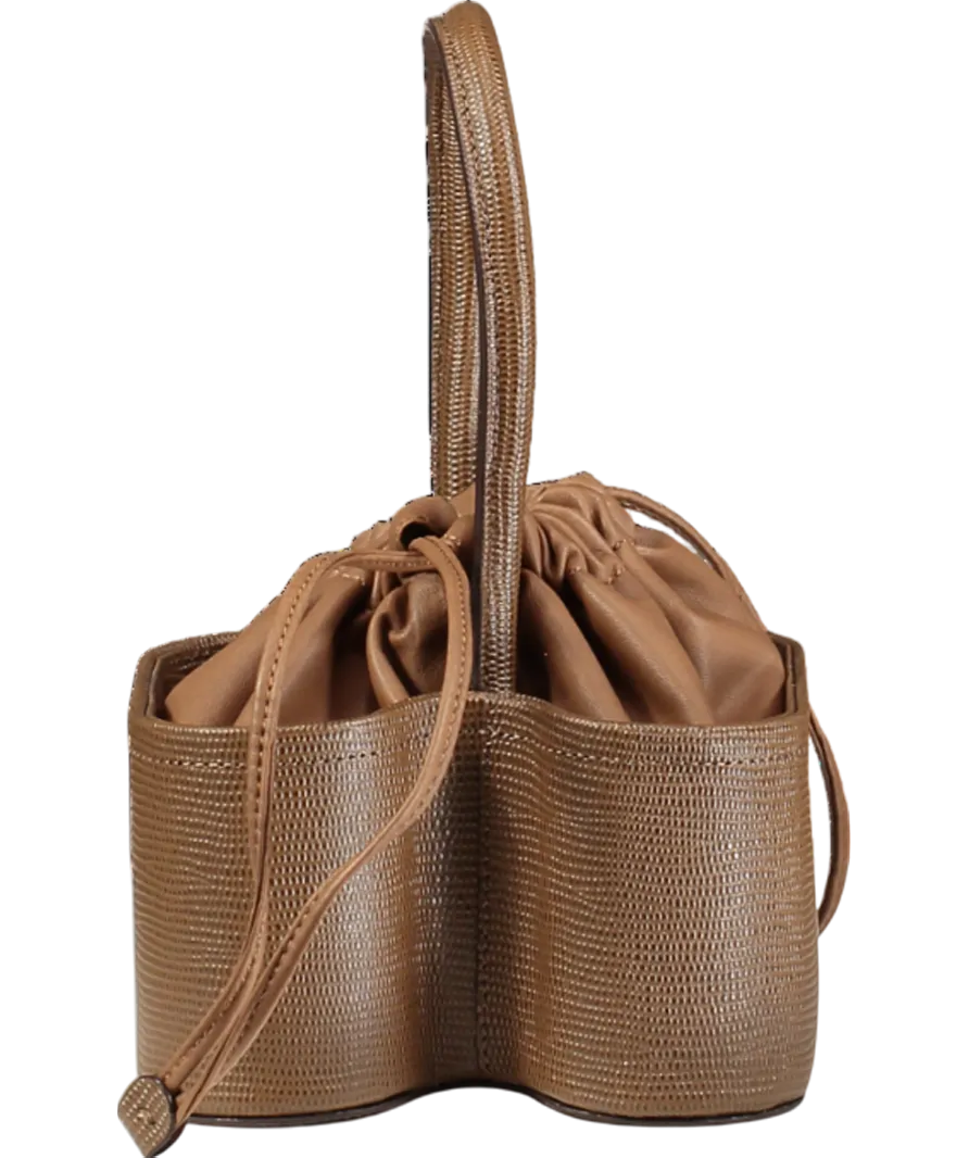 Song Ryoo Brown Curvy Top Handle Bucket Bag