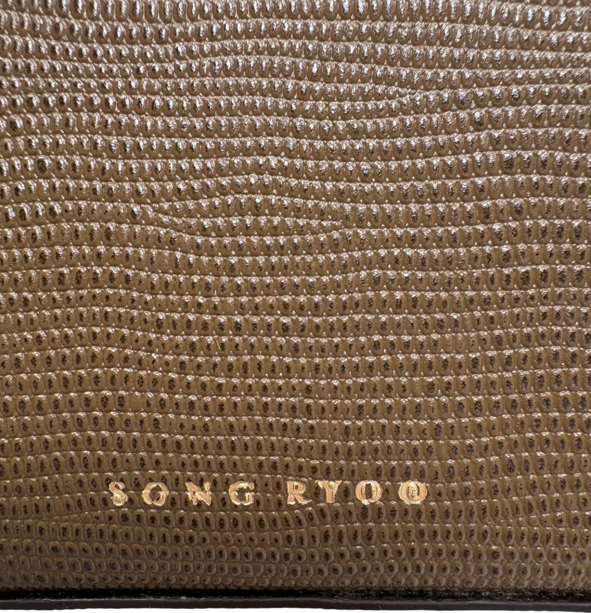 Song Ryoo Brown Curvy Top Handle Bucket Bag