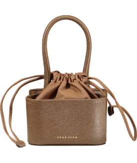 Song Ryoo Brown Curvy Top Handle Bucket Bag