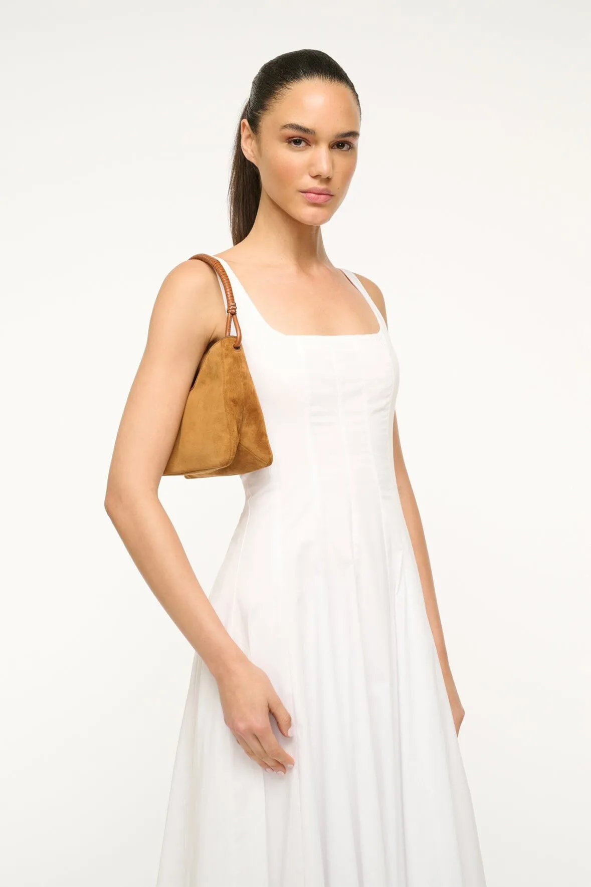 VALERIE SHOULDER BAG | TAN SUEDE