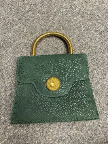 Vintage  green and gold handbag