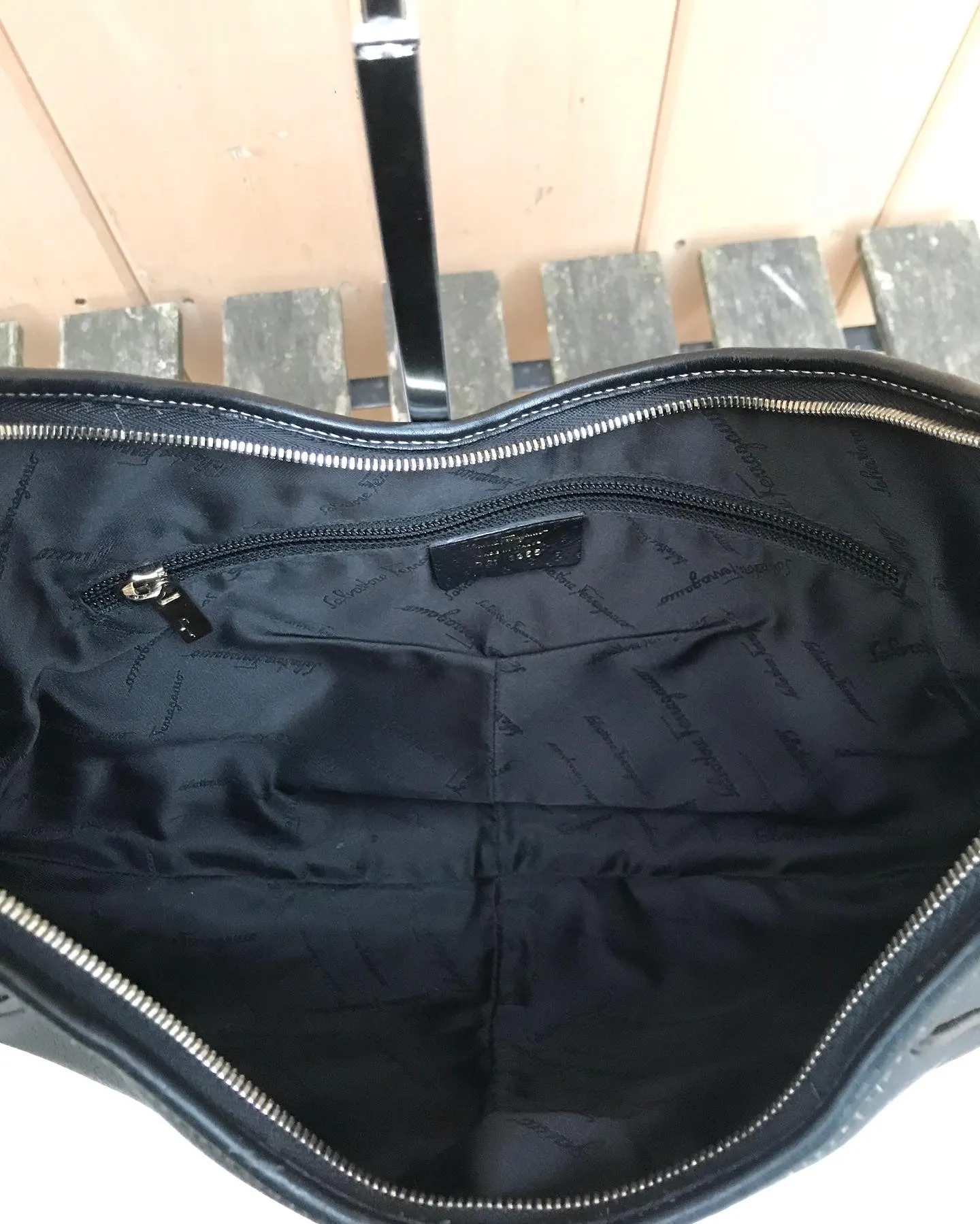 Vintage SALVATORE FERRAGAMO Leather Hobo Shoulder Bag